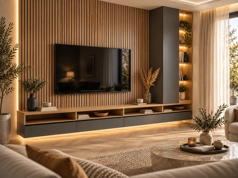 Panel ve TV ünitesi fikri, konsept model